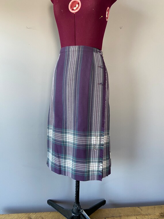 Vintage 70's Izod blue towel wrap kilt