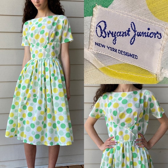 Vintage 1950s polka dot dress - image 1