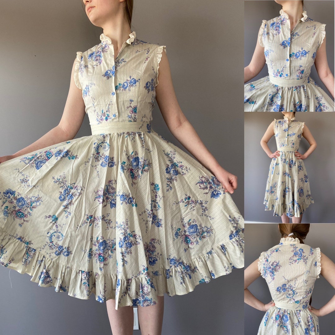 Vintage 1970s Square Dance Blouse and Skirt Set Etsy