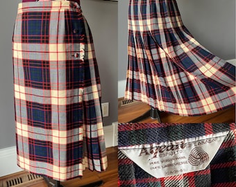 Vintage 29" Plaid Kilt Wrap style Skirt
