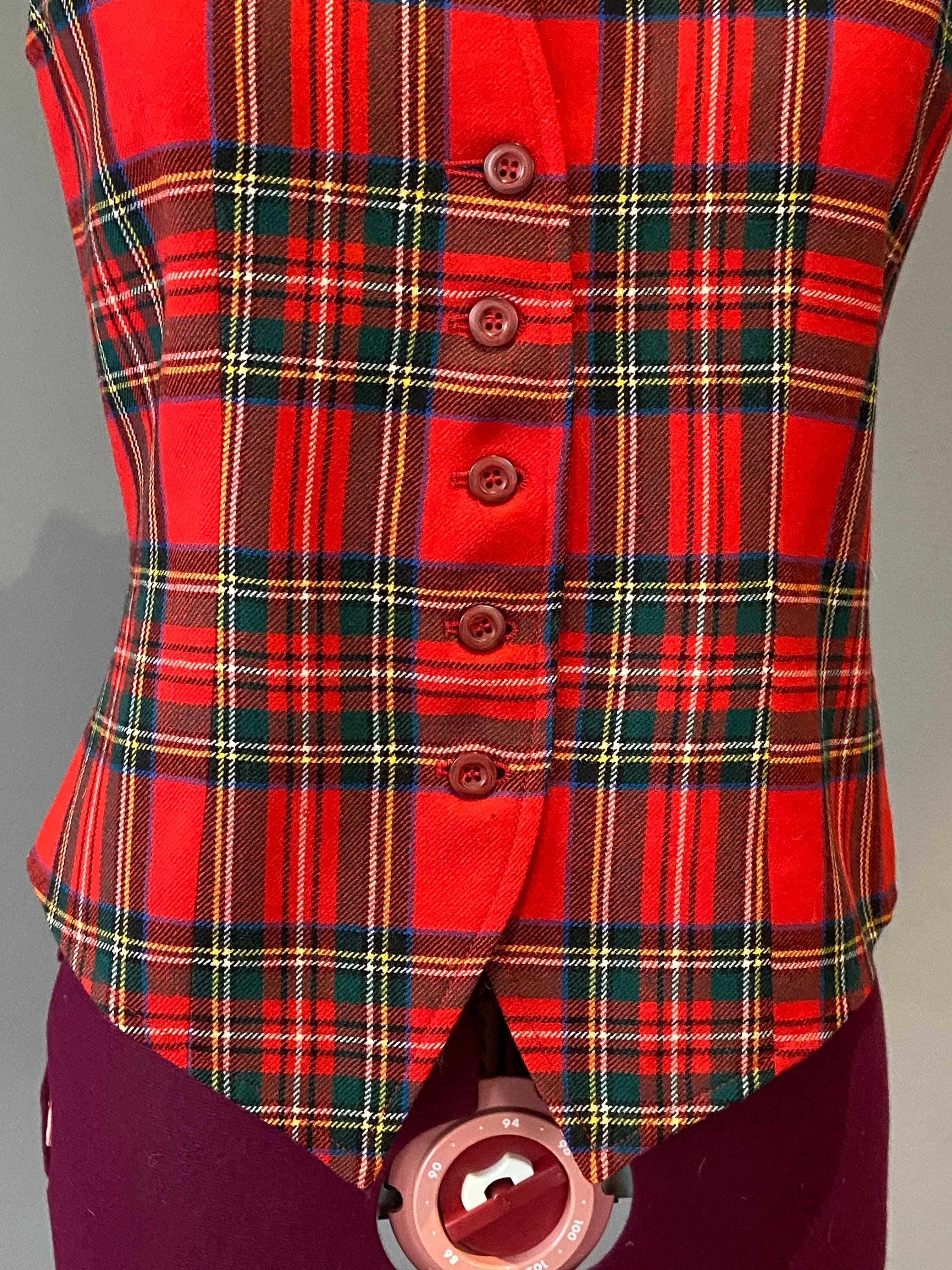 vintage Tartan Vest / 2-4 years