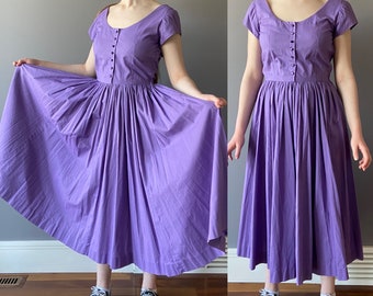 Vintage handmade Purple Peasant Dress