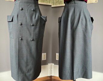 Vintage 25" 1940s New Look pencil skirt with Hip pockets