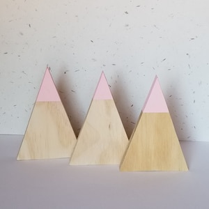 Wooden Wall Decor Mountain set Freestanding mountains , mountain decor, Shelfie decor, Nursery decor, Wooden decor, scandi decor