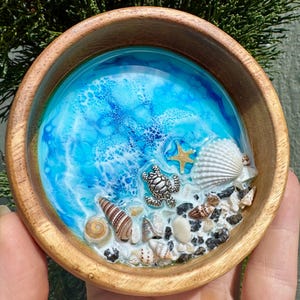 Made in Hawaii Turtle Ocean trinket dish HONU | Gift for her | Turtle Jewelry Dish | Beach Trinket Dish | Ocean ring dish | Beach Wedding