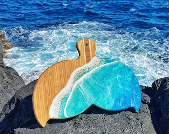 Whale cheese board | Whale tail charcuterie board | Maui inspired serving board | Whale tail | Whale decor | Hawaii poison