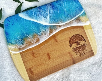 LAHAINA FORT | Planche océan banian 11x8 | Planche de charcuterie fabriquée à Maui | Plateau de fromages hawaïen | Maui Idées cadeaux | cadeau de Noël