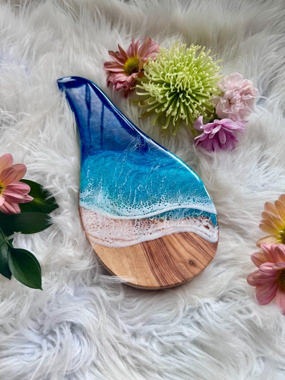 Spoon rest "Makai" Hawaii made | Ocean spoon rest made on Maui | Aloha gift idea Aloha | Charcuterie board | Small cheese board | Xmas gift
