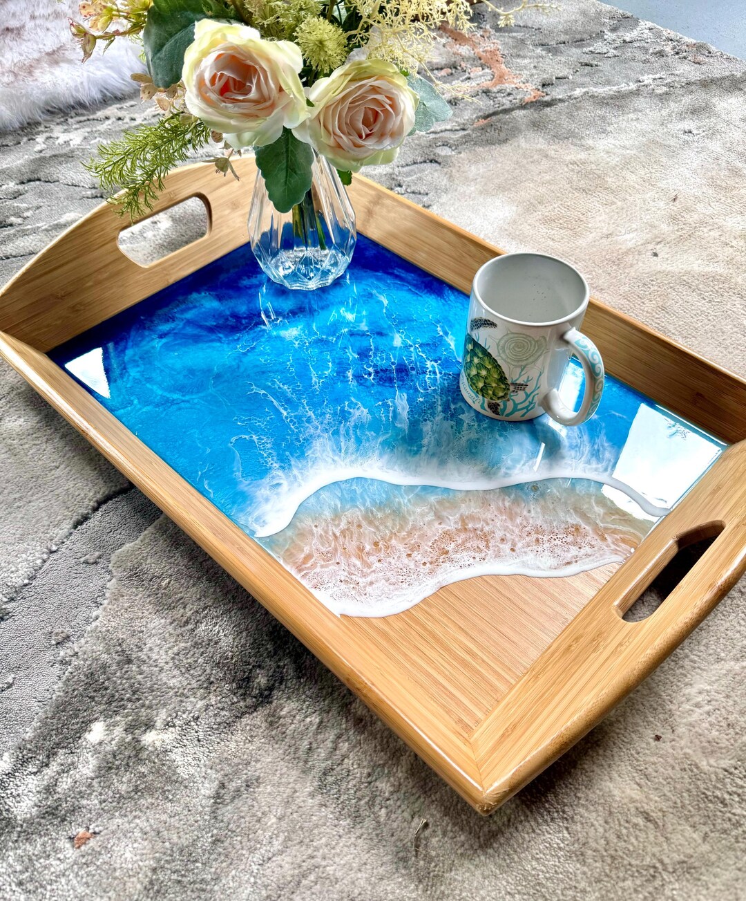 オーシャントレイ 23 x 15インチ ハワイ製 | ハワイ樹脂ビーチトレイ