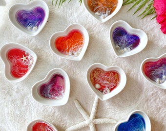 Pick your color Heart trinket dish | Made in Hawaii Heart Jewelry Dish | Custom ring dish | Trinket Dish | Bridesmaid Gift | Wedding favors