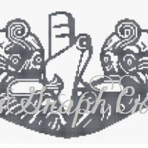 SilverSubmarine Dolphins Graphgan,pattern,US,Navy,patterns,graphs,handmade,DIY,chart,crochet,knit,cross stitch,blanket,gift,veteran,military