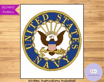 US Navy Seal Graphgan, padrão, EUA, Marinha, padrões, gráficos, feitos à mão, DIY, gráfico, crochê, malha, ponto cruz, cobertor, presente, veterano, militar, emblema