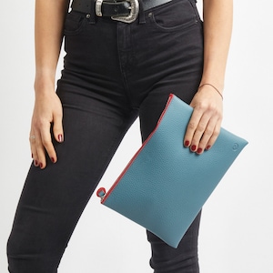 Große Vegan Leder Clutch Bag