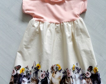 Children's dress with bunnies