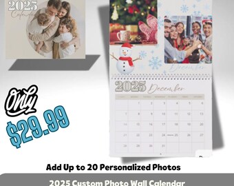 Custom 2025 Photo Wall Calendar – 20 photos!