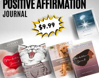 Positive Affirmation Journal - 5 Designs - 30-day Journal