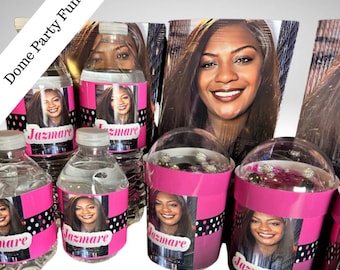 The Dome Party Fun Pack | 6-Custom Dome Shakers, 6-Water Bottle Labels, and 6-Chip Bags