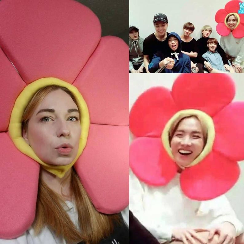 Bts Flower Hat For J Hope Or Jin Cosplay Etsy