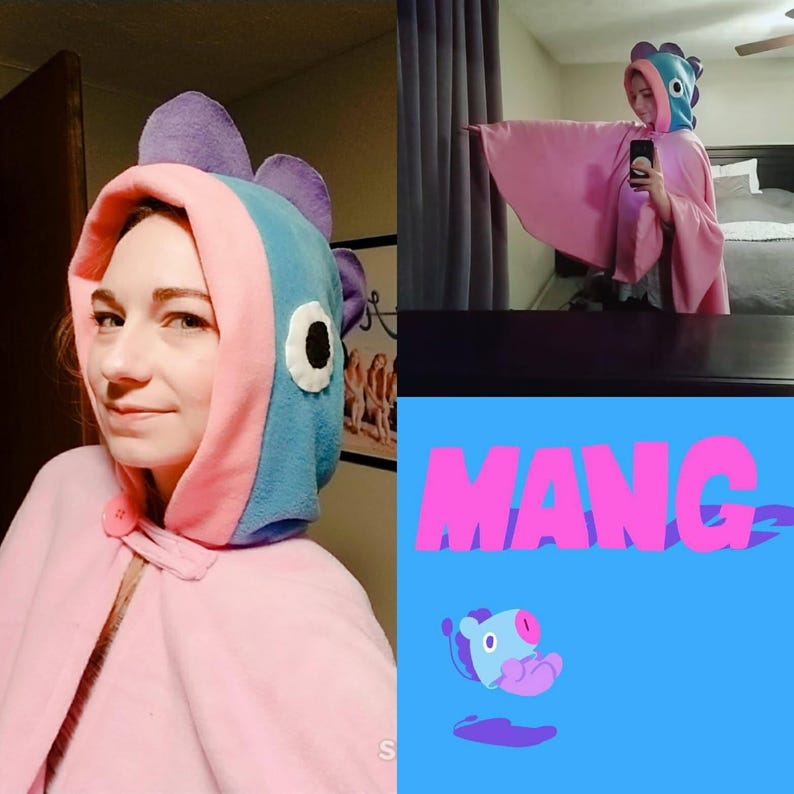 Bt21 Character Cape For Bts Cosplay Etsy
