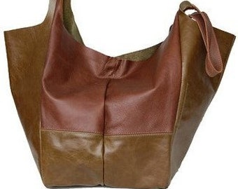 Oversize Cognac Brown, Leather Tote Bag, shopping bag Shopper Bag, natural leather, Big bag, Large handbag, Women bag, BAG leather