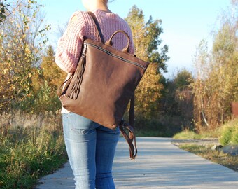 Leather Backpack, Weekender bag, travel bag, School Bag, Backpack, every day bag, shopping bag, Modern bag, backpack for work