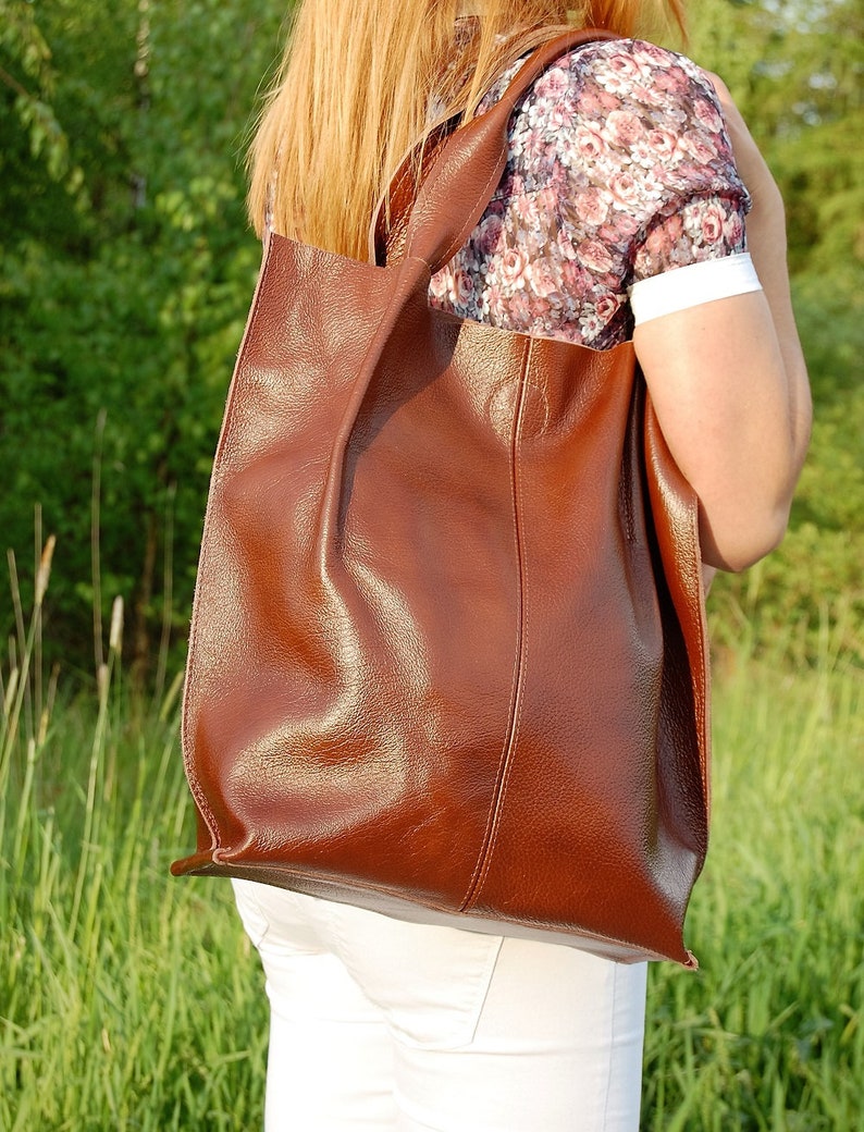 Torebka Shopper Bag Skóra Naturalna 100% zdjęcie 1