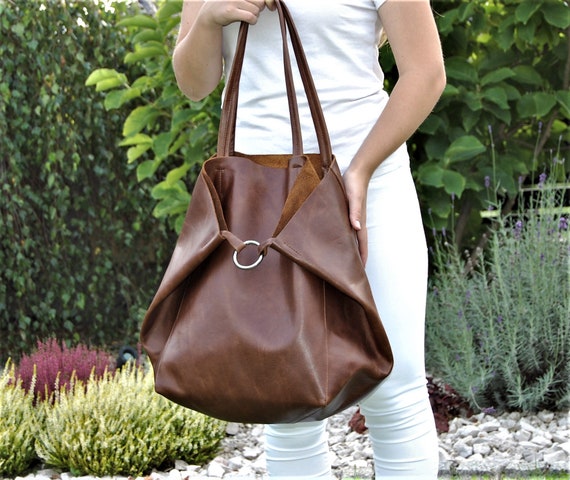 Tote Bag Large Bag Bag Women Bag Bag With Natural Leather Weekender Bag a Large Shopping Bag Laptop Bag Large Handbag Etsy Canada