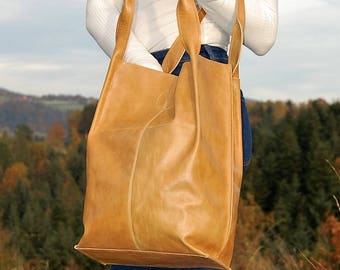 Leder Big Bag, Weekender Tasche, große Handtasche, übergroße Tasche, große Tasche, Umhängetasche, Einkaufstasche,