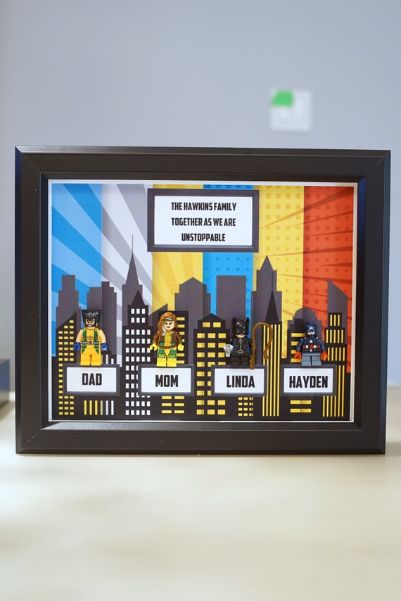 Superhero Family Tree Frame Customizable Personalized Wall Display Wall Art for Special Occasions Alternative Gift House Warming Gift Etsy