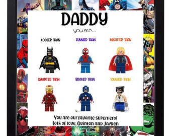 Handmade Personnalisé 1st Fête des Pères Carte Super-héros Papa Papa Grand-père du père Handmade Personnalisé 1st Fête des Pères Carte Super-héros Papa Papa Grand-père du père