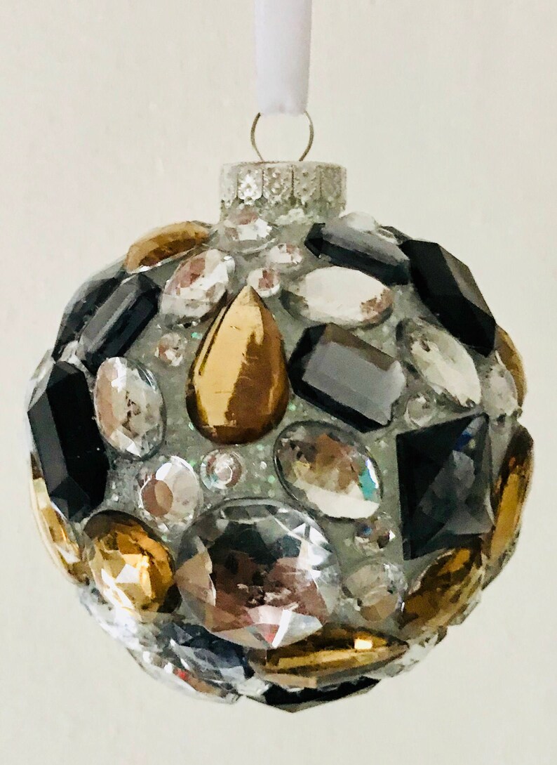 Handmade Gem Ornament rhinestone ornament Christmas Etsy