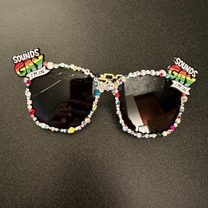 Rhinestoned Sunglasses - Sounds Gay, I’m In