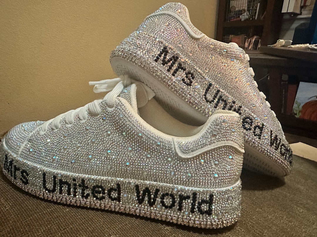 Shoes - Custom Rhinestoned Sneakers or Heels - Etsy
