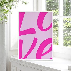 Liebe Wandkunst, Retro Wanddruck, herunterladbar, Barbie Druck, adrettes Zimmer Dekor, trendiges Poster, Pinky Druck, Liebe Poster, Wohnheim Dekor, Geschenk