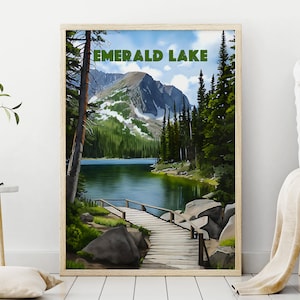 Nature Digital Print, Landscape Print, Emerald Lake Poster, Emerald Lake Digital Poster, Digital Wall Art, Instant Download, Wall Art 2023