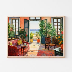 Matisse Horizontal Print | Country Wall Art | Rustic Vintage Matisse Print | Flowers Downloadable Print | Art Print Digital Download