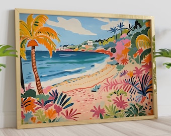 Matisse Beach Print | Trendy Matisse Poster | Colorful Beach Wall Art | Summer Wall Art | Printable Digital Prints Gift | Digital Download