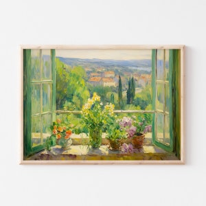 Horizontal Vintage Wall Art | Matisse Wall Art | Countryside Landscape Print | Trendy Wall Art | Soft Aesthetic Decor | Floral Art Download