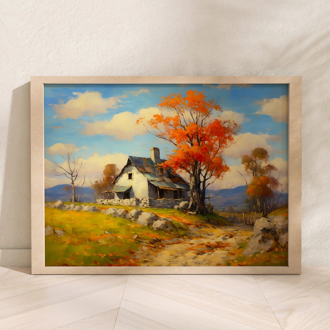 Autumn Horizontal Print, Digital Prints Fall, Foliage Wall Decor ...