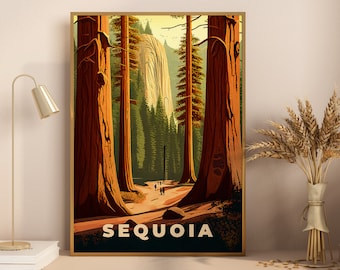 Sequoia National Park Print Set of 2 | Sequoia Poster | California Travel Prints | National Park | Digital Printable Prints Instant Download