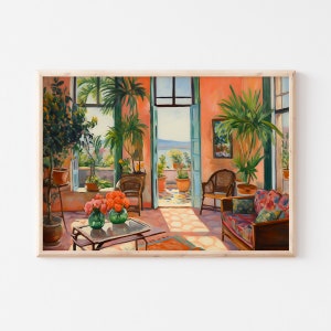 Stampa della casa estiva di Matisse / Arte murale estiva / Decorazione vintage di Matisse / Stampa orizzontale di Matisse / Poster di stampa artistica / Download di arte stampabile