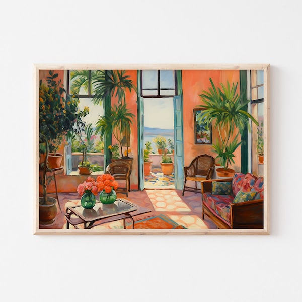 Matisse Summer House Print | Summer Wall Art | Vintage Matisse Decor | Horizontal Matisse Print | Art Print Poster | Printable Art Download