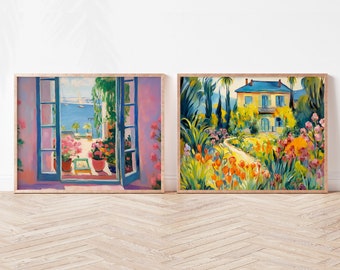 Matisse Set of 2 Horizontal Print | Trendy Wall Art | Summer Vibes Artwork | Retro Downloadable Print | Art Print Poster | Digital Download