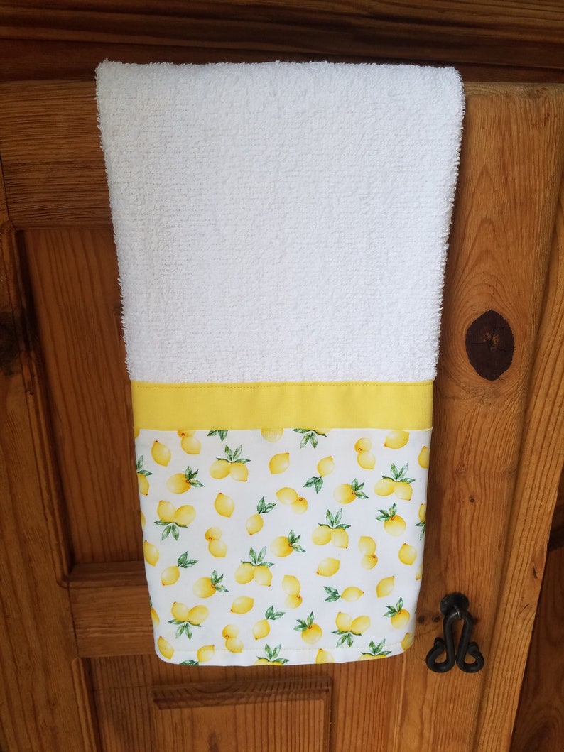 Lemon Towel kitchen towel hand towel lemon decor country Etsy