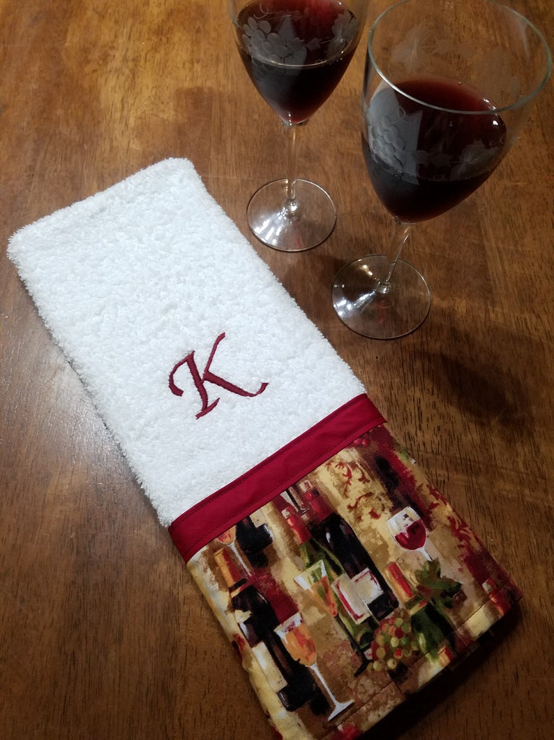 Wine towel wine decor hand towel decorative towel Etsy
