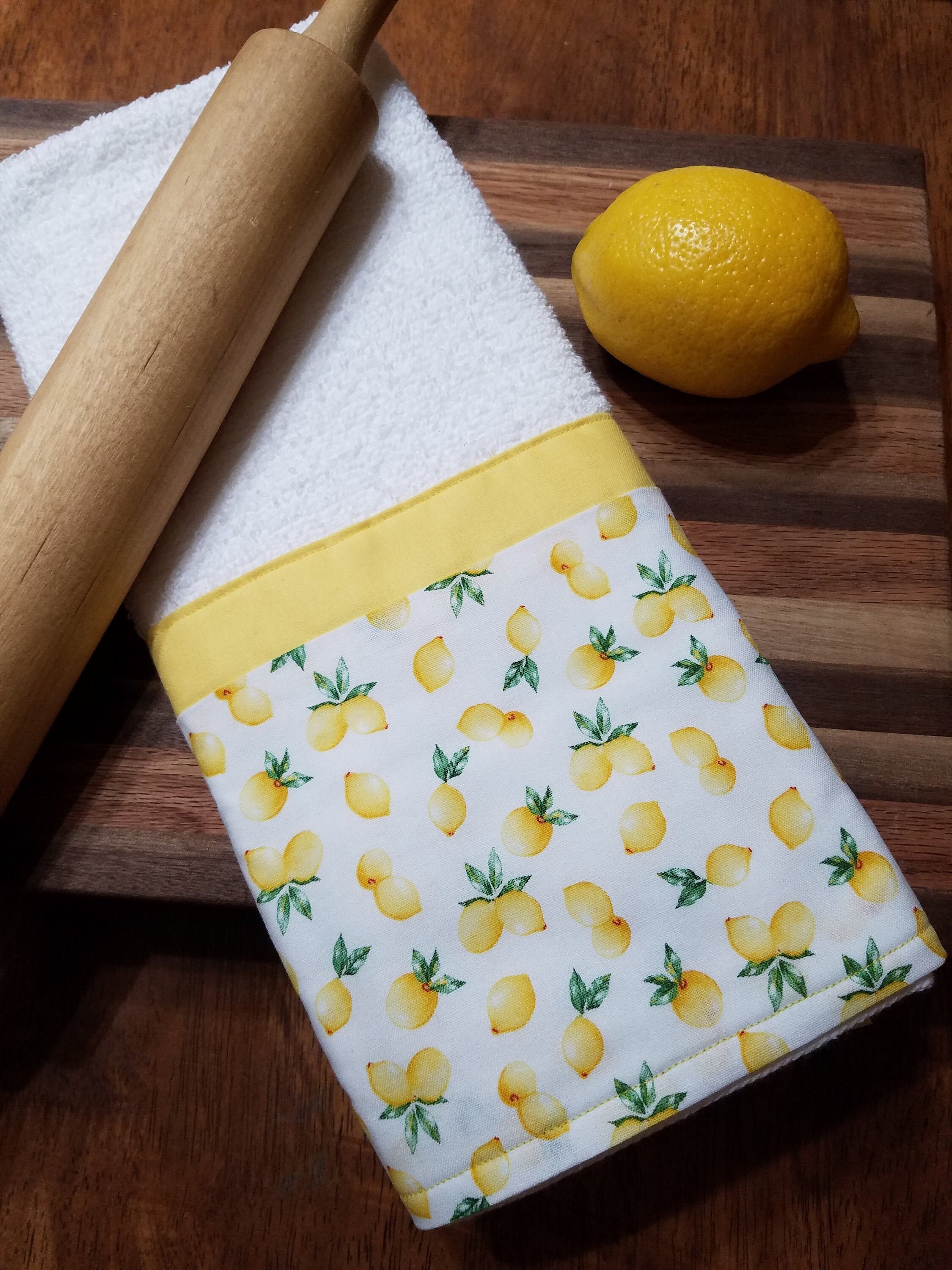 Lemon Towel kitchen towel hand towel lemon decor country Etsy