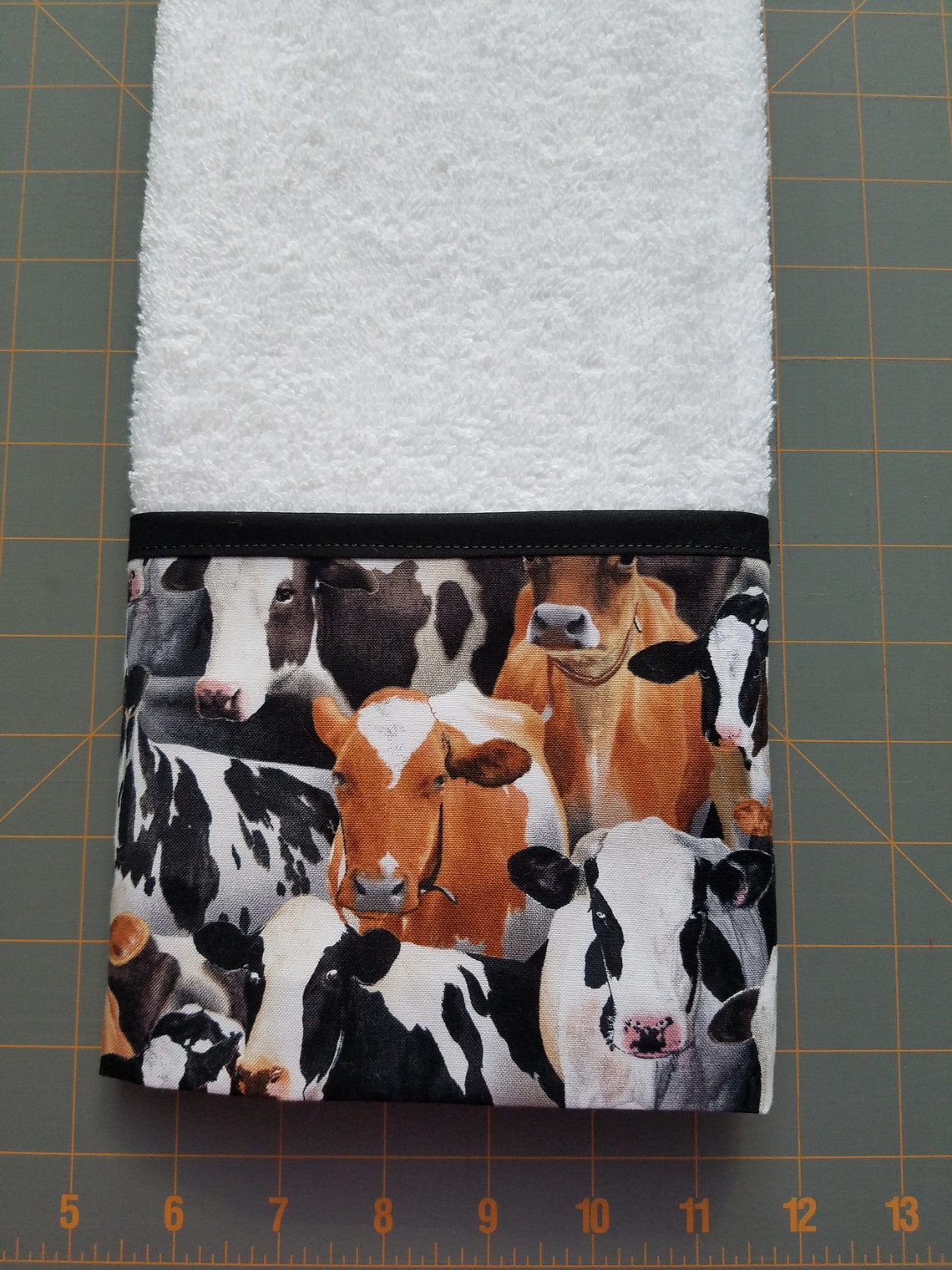 Cow towel decorative towel farm decor country kitchen Etsy