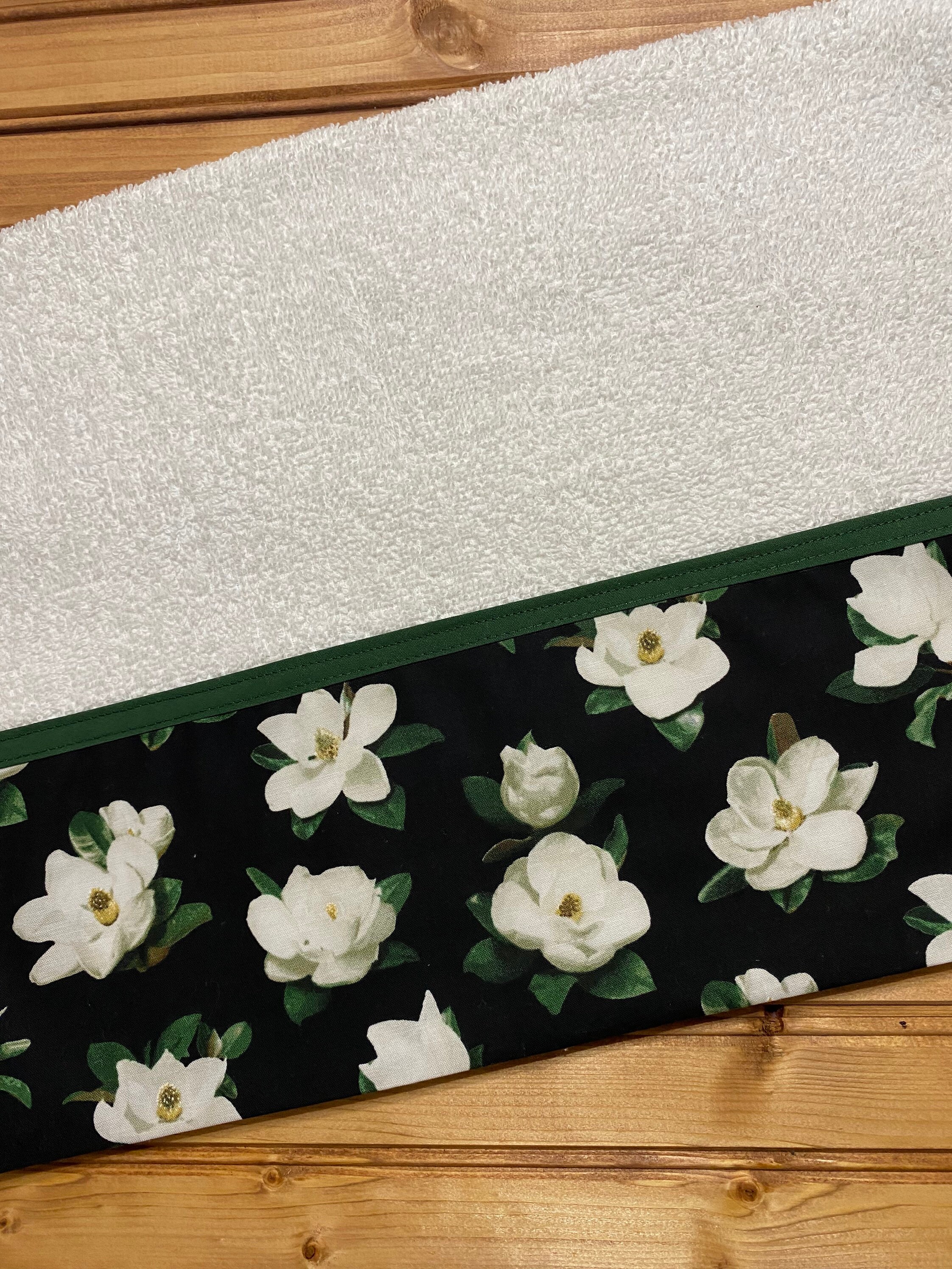 Magnolia flower hand towel decorative towels kitchen towels Etsy