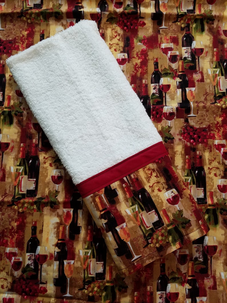 Wine towel wine decor hand towel decorative towel Etsy