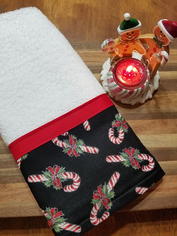 Candy cane Towel Christmas Towel Holiday Decor decorative Etsy